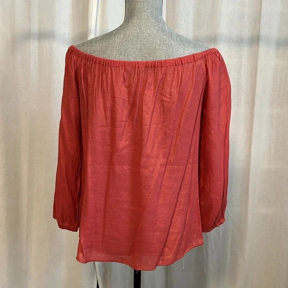 HARVE BERNARD NWOT Off The Shoulder Top Frill Sleeve, Size M - Picture 3 of 11